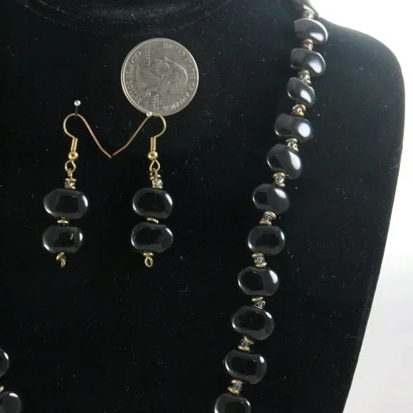 KAZURI Mini Shale Black Earthen Clay Jewelry Bundle Set - Picture 3 of 9